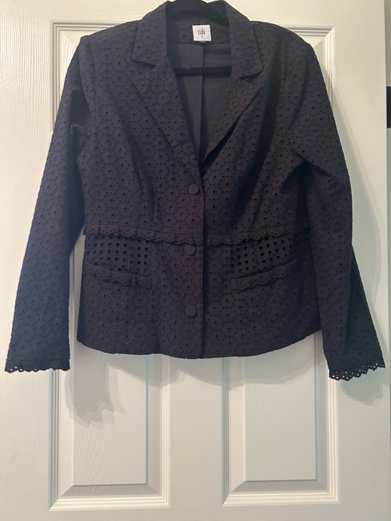 CAbi Jackets & Blazers - CAbi Black Eyelet Blazer